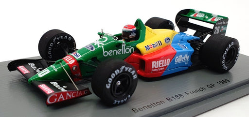 Spark 1/43 Scale S5206 - 1989 Benetton B188 #20 Emanuele Pirro French GP