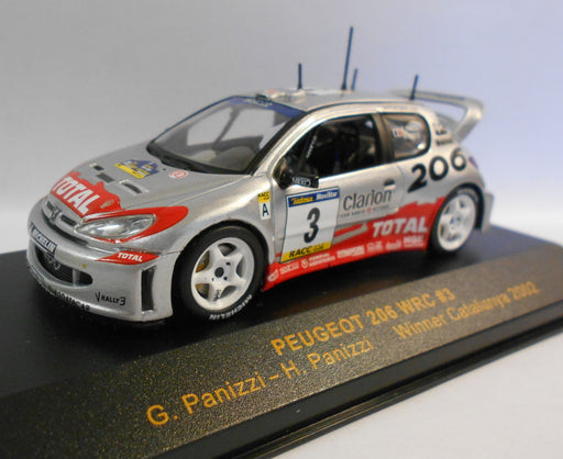 Ixo 1/43 Scale RAM084 PEUGEOT 206 WRC PANIZZI WINNER CATALUNYA 02