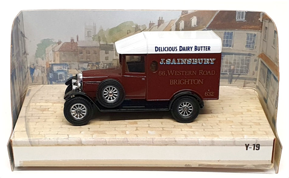 Matchbox Appx 10cm Long Y-19 - 1929 Morris Cowley Van Sainsbury - Brown/White
