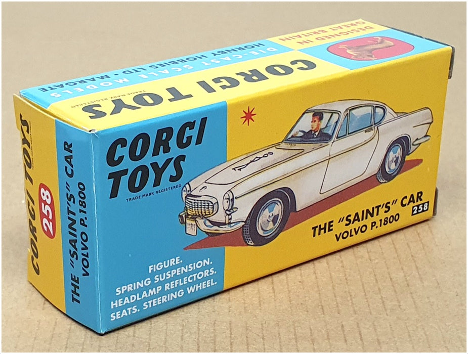 Corgi Toys 258 Reproduction - The Saint's Car Volvo P1800 - White