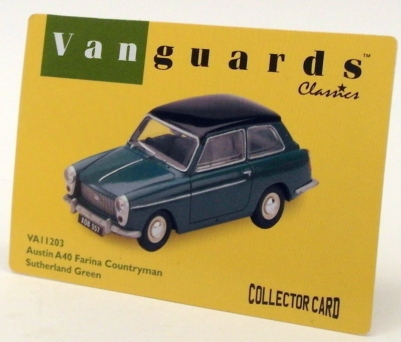 Vanguards 1/43 Scale Model Car VA11203 - Austin A40 Farina - Sutherland Green
