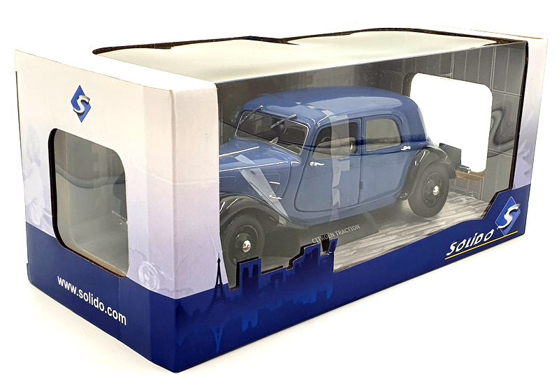 Solido 1/18 Scale Diecast S1800906 - Citroen Traction BI-TON 1937 - Black/Blue