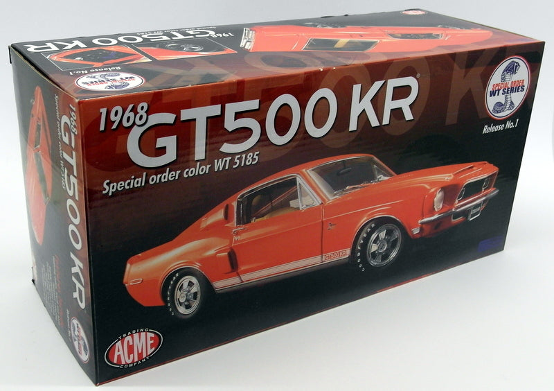 Acme 1/18 Scale Diecast A1801805 - 1968 Ford Mustang GT500 KR - Orange