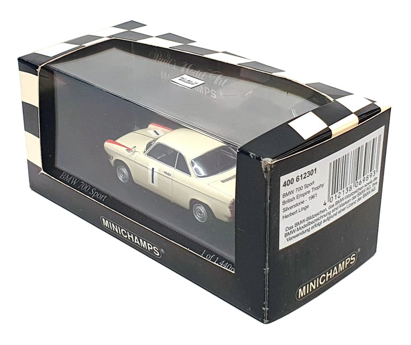 Minichamps 1/43 Scale 400 612301 - BMW 700 #1 Br Empire Trophy Silverstone 1961 