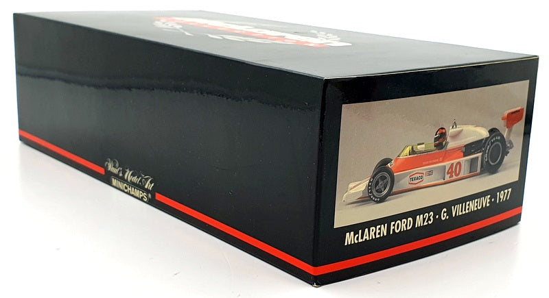 Minichamps 1/18 Scale Diecast 530 771840 McLaren Ford M23 G.Villeneuve 1977