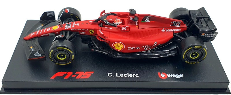 Burago 1/43 Scale 18-36831 - F1 Ferrari F1-75 2022 Charles Leclerc #16