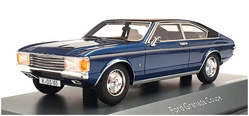 Schuco 1/43 Scale Resin 450914200 - Ford Granada Coupe - Met Blue/Black