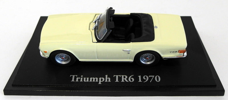 Atlas Editions 1/43 Scale Diecast 4 656 108 - 1970 Triumph TR6 - Pale Yellow