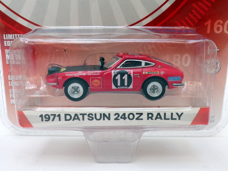 Greenlight Tokyo Torque 1/64 Scale 29900-D - 1971 Datsun 240 Rally #11 Red/Black