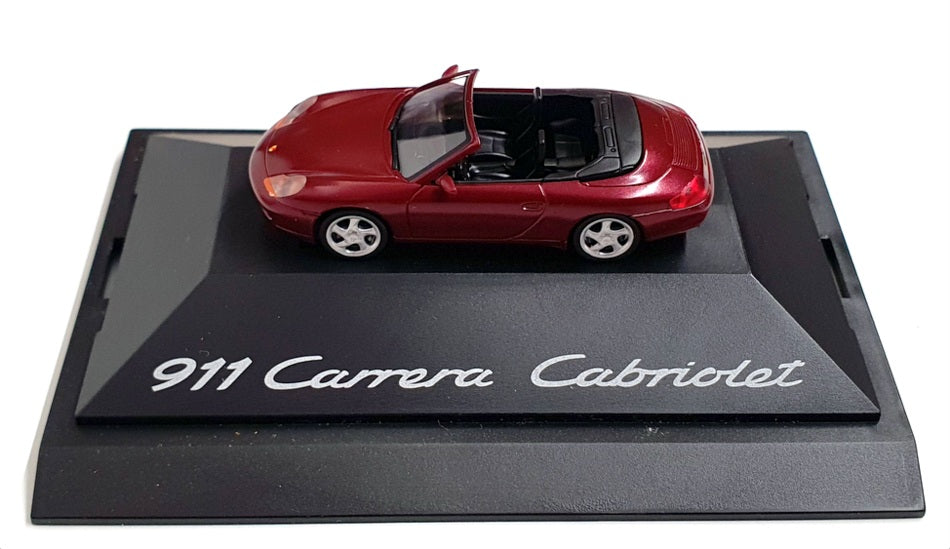 Herpa 1/87 Scale WAP 022 022 97 - Porsche 911 Carrera Cabrio - Burgundy