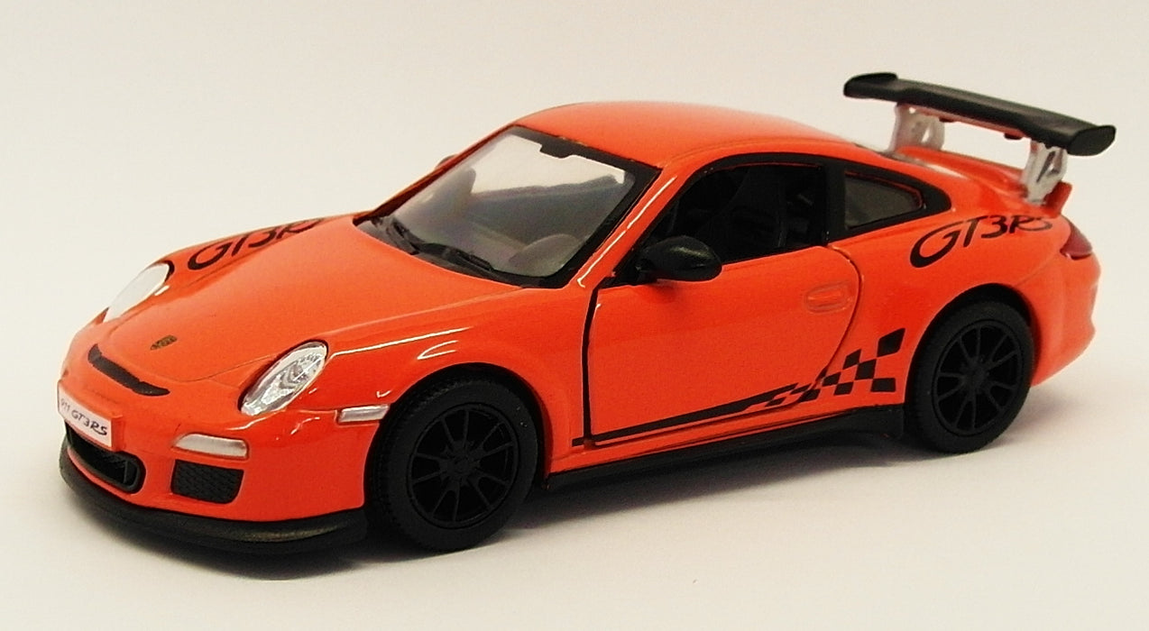 2010 Porsche 911 GT3 RS Orange - Kinsmart Pull Back & Go Metal Model Car