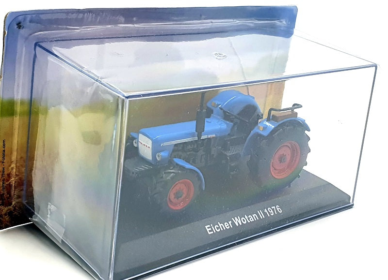 Hachette 1/43 Scale Model Tractor HL12 - 1976 Eicher Wotan II - Blue
