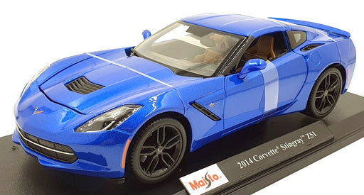 Maisto 1/18 Scale Diecast 46629 - 2014 Corvette Stingray Z51 - Blue