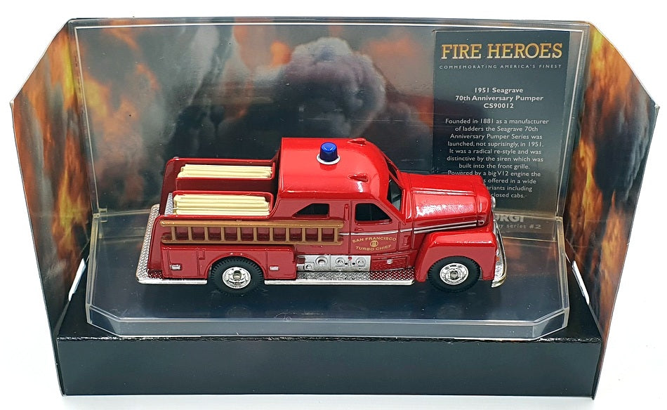 Corgi Appx 10cm Long Diecast CS90012 - 1951 Seagrave Sedan Pumper San Francisco