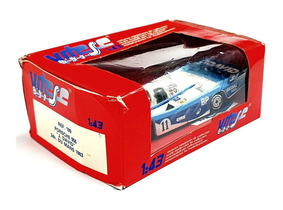 Vitesse 1/43 Scale 199 - Porsche 956 "J. David" Le Mans 1983 - Blue/White