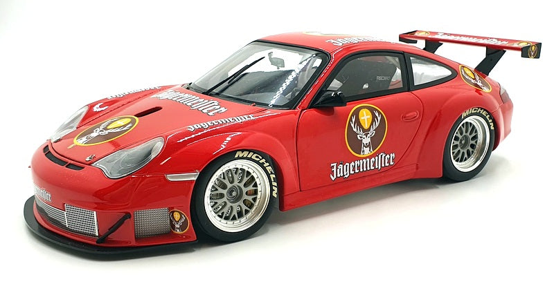 PORSCHE 911 GT3 RSR 2004 Minichamps 1/18 Orange W/ Custom Jägermeister PORSCHE 911 GT3 RSR 2004 Minichamps 1/18 Orange W/ Custom Jägermeister