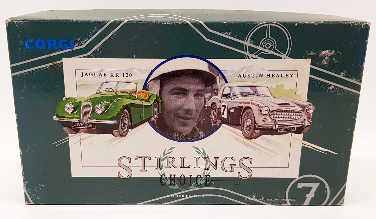 Corgi 1/43 Scale 97681 - Stirlings Choice 2 Model Set Jaguar XK120 Austin Healey