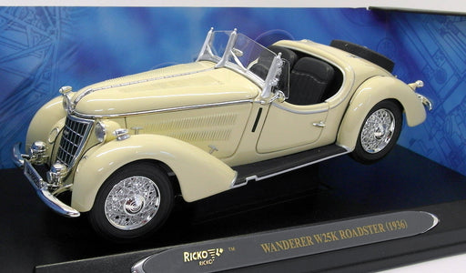 Ricko 1/18 Scale Diecast - 32108 Wanderer W25K Roadster 1936 Cream