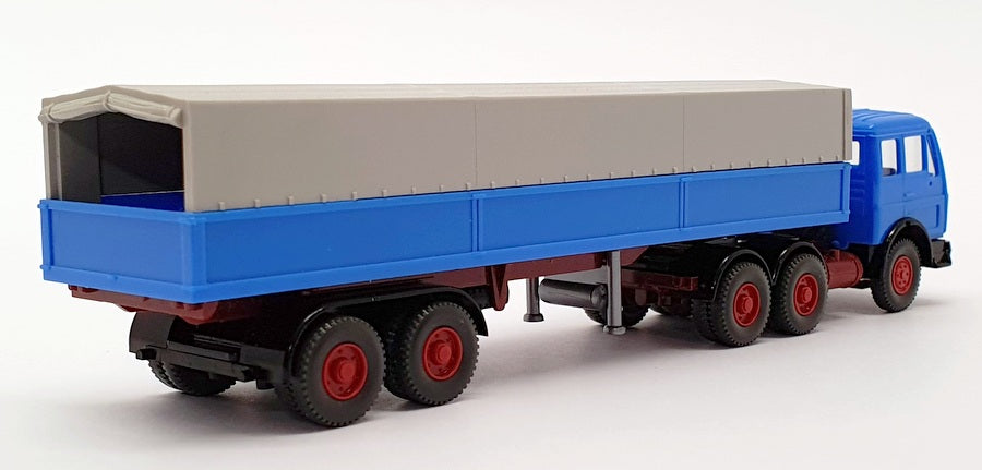 Wiking 1/87 Scale 515 - Mercedes Benz Sattelzug Truck & Trailer - Blue/Grey