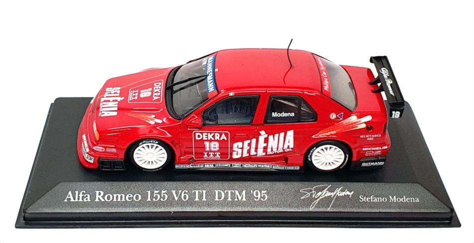 Minichamps 1/43 Scale 430 950318 - Alfa Romeo 155 V6 TI DTM 1995 - #18 Modena