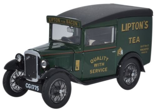 OXFORD DIECAST 1/43 SCALE ASV003 - AUSTIN SEVEN RN VAN - LIPTONS TEA