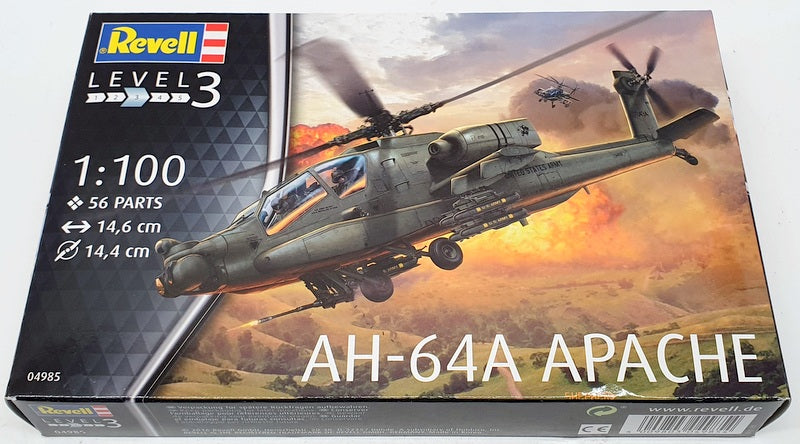 Revell 1/100 Scale Model Aircraft Kit 04985 - AH-64 Apache