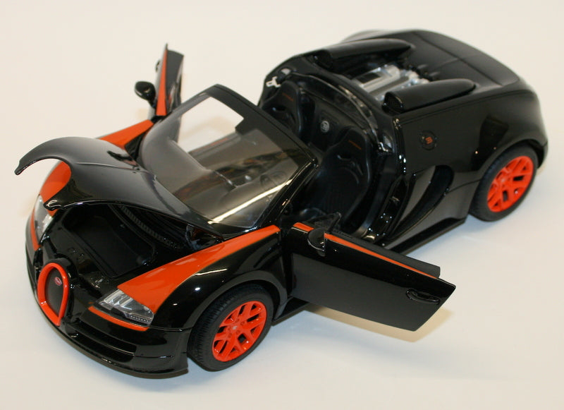 Rastar 1/18 Scale Model 43900 - Bugati Veyron 16.4 Grand Sport Vitesse - Black