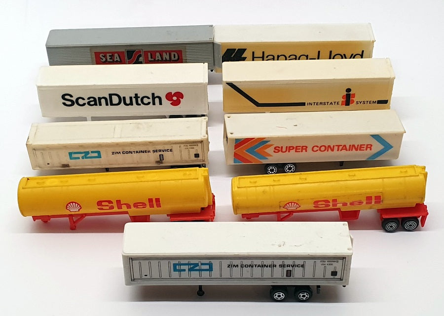 Unbranded Set Of 9 Various Model Truck Containers - Appx 14cm Long