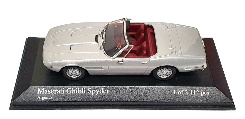 Minichamps 1/43 Scale 400 123331 - 1969 Maserati Ghibli Spider - Silver