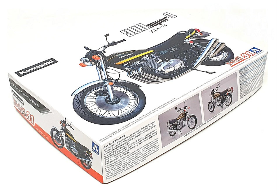 Aoshima 1/12 Scale Unbuilt Kit 063415 - 1974 Kawasaki Z1A 900 Super4 Motorbike