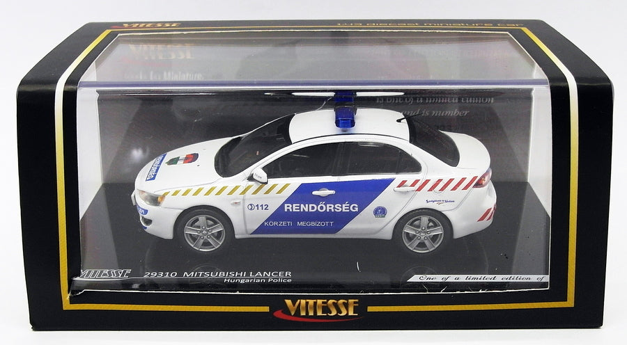 Vitesse 1/43 Scale Diecast 29310 - Mitsubishi Lancer - Hungarian Police
