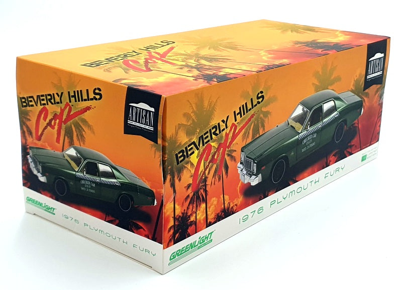 Greenlight 1/18 Scale 19110 - 1976 Plymouth Fury Beverly Hills Taxi - Green