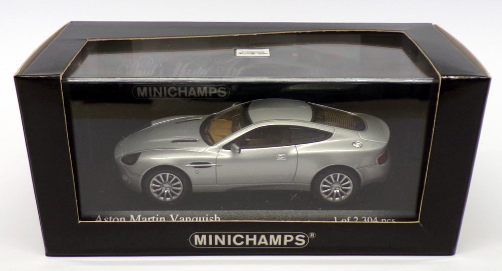 Minichamps 1/43 Scale 400 137224 - Aston Martin Vanquish - Silver