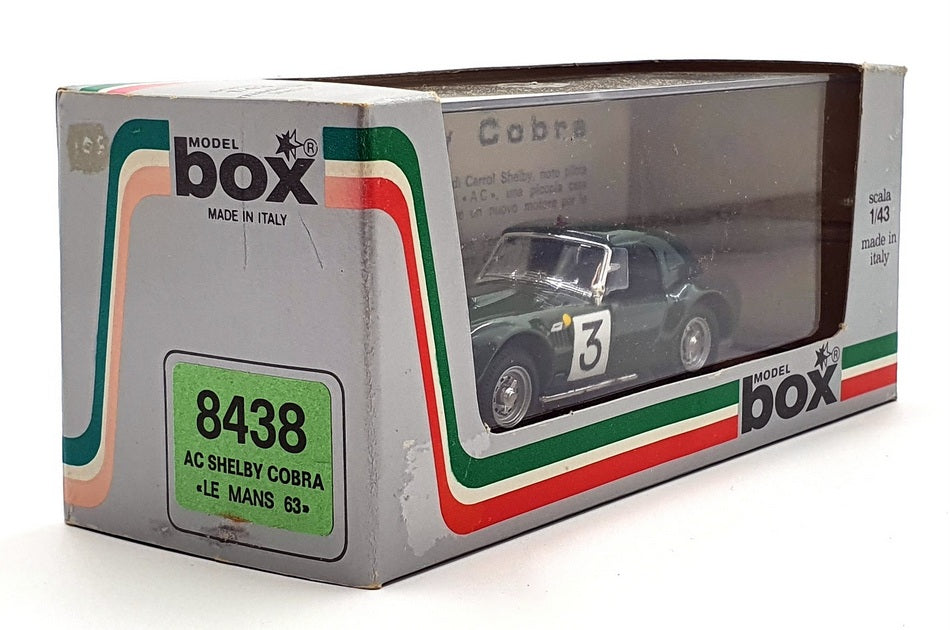 Box Model 1/43 Scale Diecast 8438 - AC Shelby Cobra - #3 Le Mans '63
