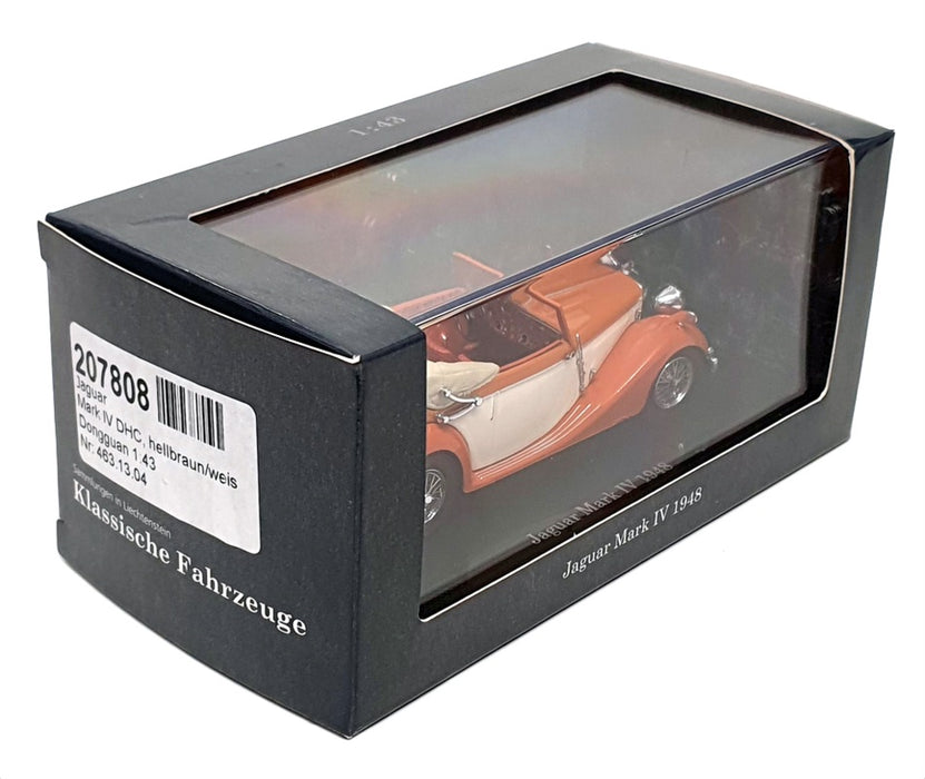 Dongguan 1/43 Scale Diecast 463.13.04 - 1948 Jaguar MkIV DHC - Lt Brown/White