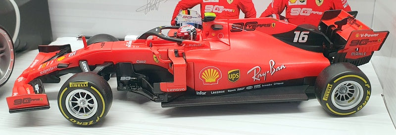 Burago 1/24 Scale Remote Control Car 81384 - Ferrari SF90 Charles Leclerc - Red