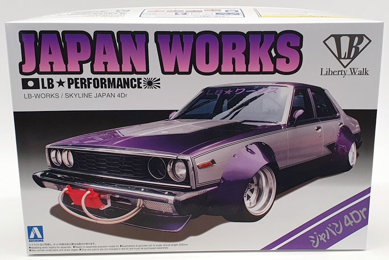 Aoshima 1/24 Scale Model Car Kit 09802 - Nissan Skyline Japan 4dr