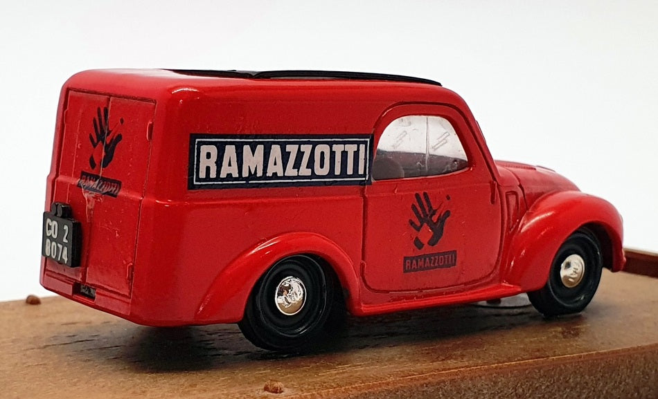 Brumm 1/43 Scale Diecast R053 - Fiat 500 Van Ramazzotti - Red