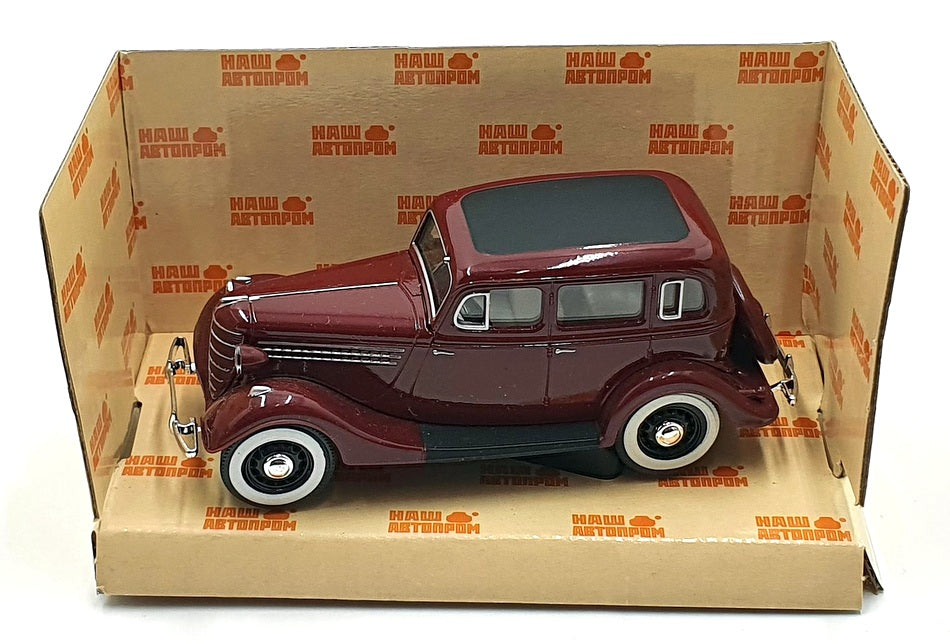 HAW ABTONPOM 1/43 Scale Russian Diecast H153 - 1941-48 Gaz 11-73 - Dk Red