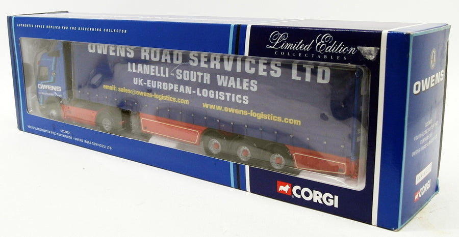 Corgi 1/50 Scale Truck CC12402 - Volvo Globetrotter FH12 Curtainside - Owens