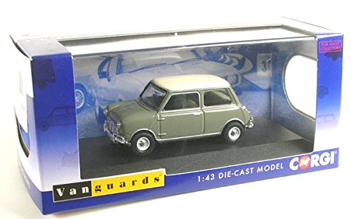 Vanguards 1/43 Scale Diecast VA02537 Morris Mini Cooper MK1 998cc - Grey / White