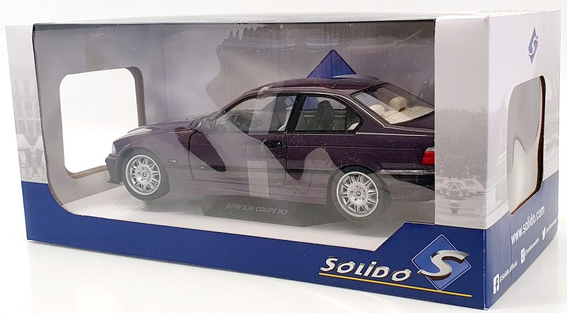 Solido 1/18 Scale Model Car S1803905 - BMW E36 Coupe M3 - Dayona Violet