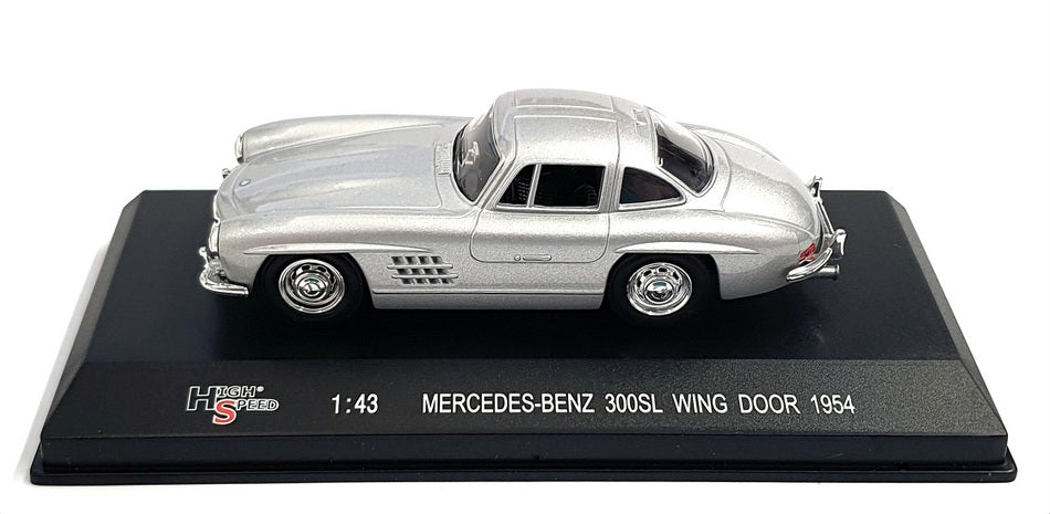 High Speed 1/43 Scale 43KFB16S - 1954 Mercedes Benz 300SL Wing Dr - Silver