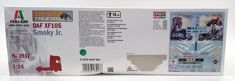 Italeri 1/24 Scale Model Truck Kit 3917 - DAF XF105 Smoky Jnr