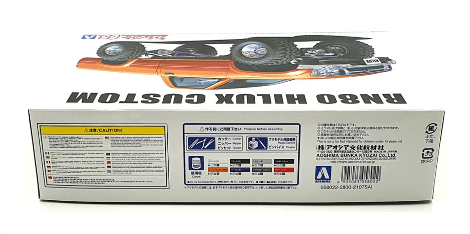 Aoshima 1/24 Scale Unbuilt Kit 20229 - Toyota RN80 Hilux Custom