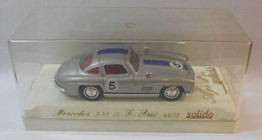 Solido 1/43 Scale Metal Model - SO122 MERCEDES 300 SL SILVER/BLUE