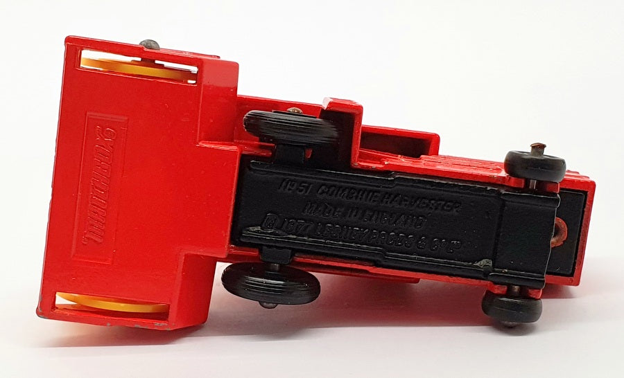 Matchbox Appx 7cm Long Diecast 51 - Combine Harvester - Red
