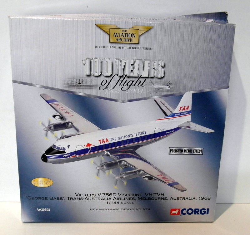 Corgi 1/144 Scale diecast AA30508 Vickers V756D Viscount George Bass Australia
