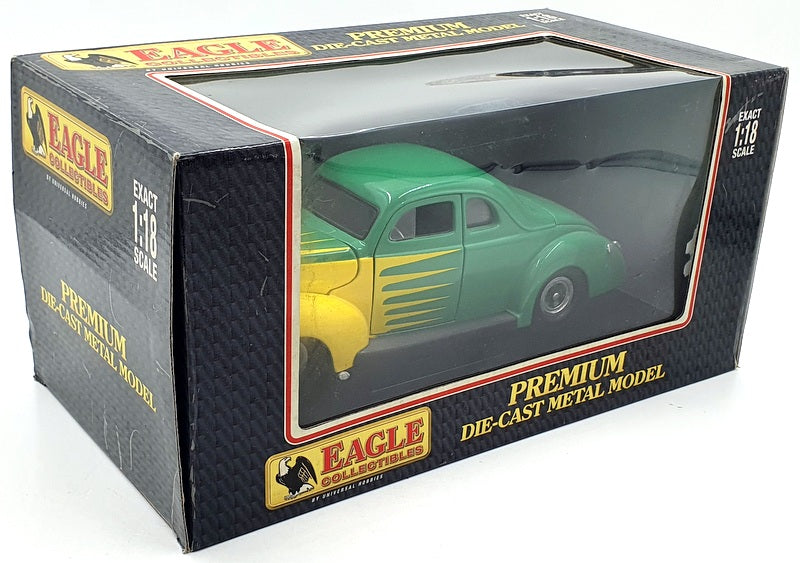 Eagle Universal Hobbies 1/18 Scale 814007 1940 Ford Deluxe Hot Rod Green/Yellow