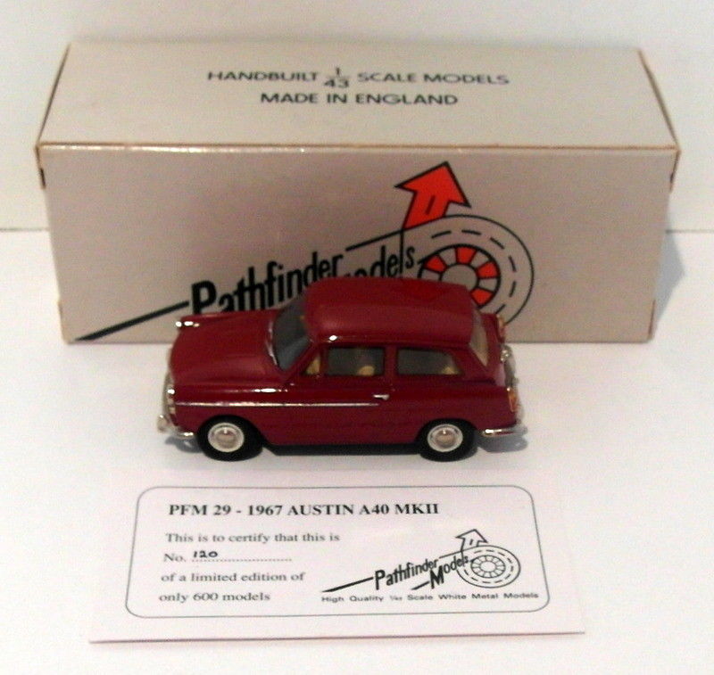 Pathfinder Models 1/43 Scale PFM29 - 1967 Austin A40 MKII 1 Of 600 Red - #1